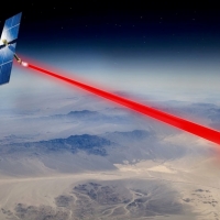A solar panel in space is collecting energy that could one day be beamed to anywhere on Earth